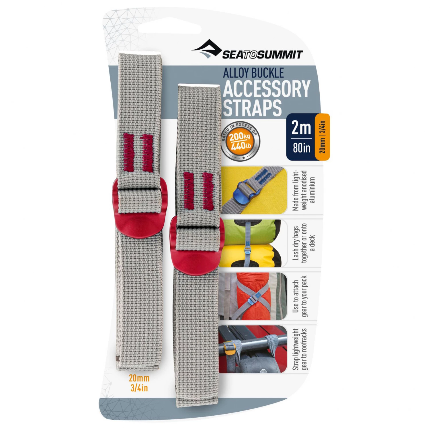 Sea to Summit - 20 mm Alloy Buckle Accessory Strap 5 Sea to Summit - 20 mm Alloy Buckle Accessory Strap – Image 5